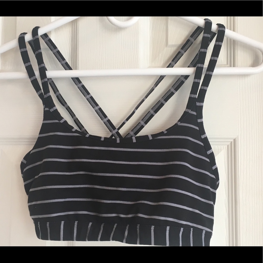 Striped energy type sports bra. NWOT.